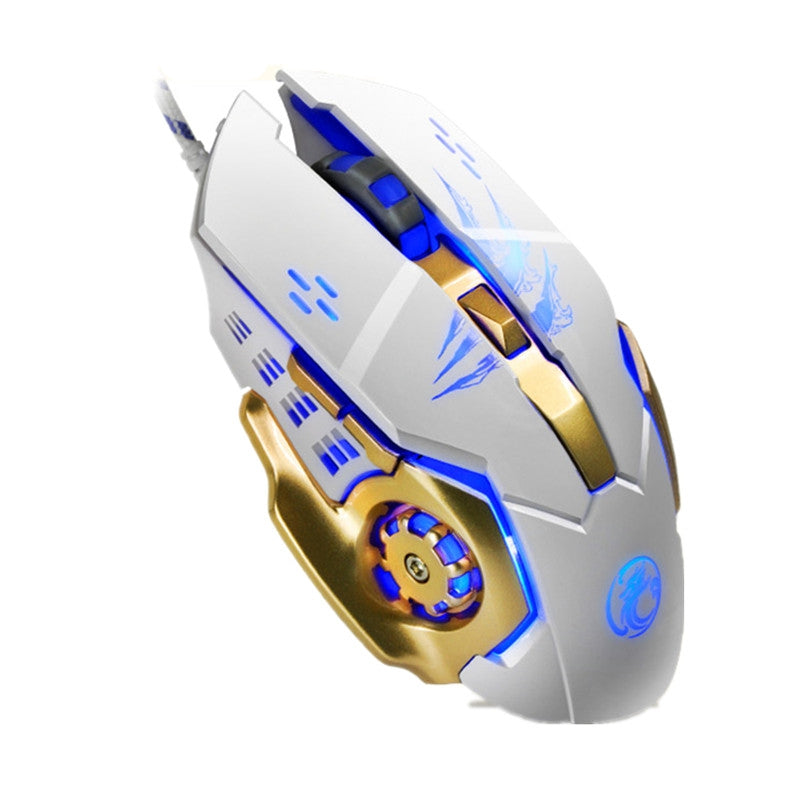 Apedra A8 Wired Gaming Mouse Macro Definition Programming Four-Color Breathing Light Electrical ...