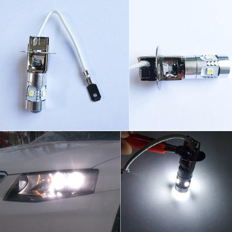 1PC H3 25W 5LEDS 3030 SMD LED Fog Lights Auto Car Lamp DC12-24V