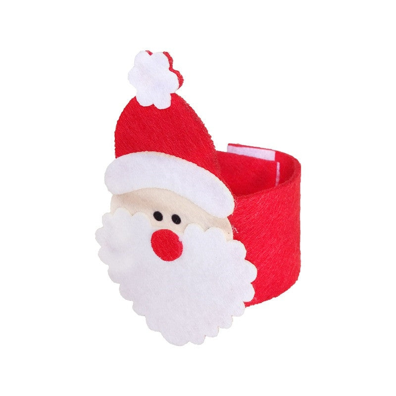 4pcs Santa Claus Buckle Napkin Ring Christmas Decorations