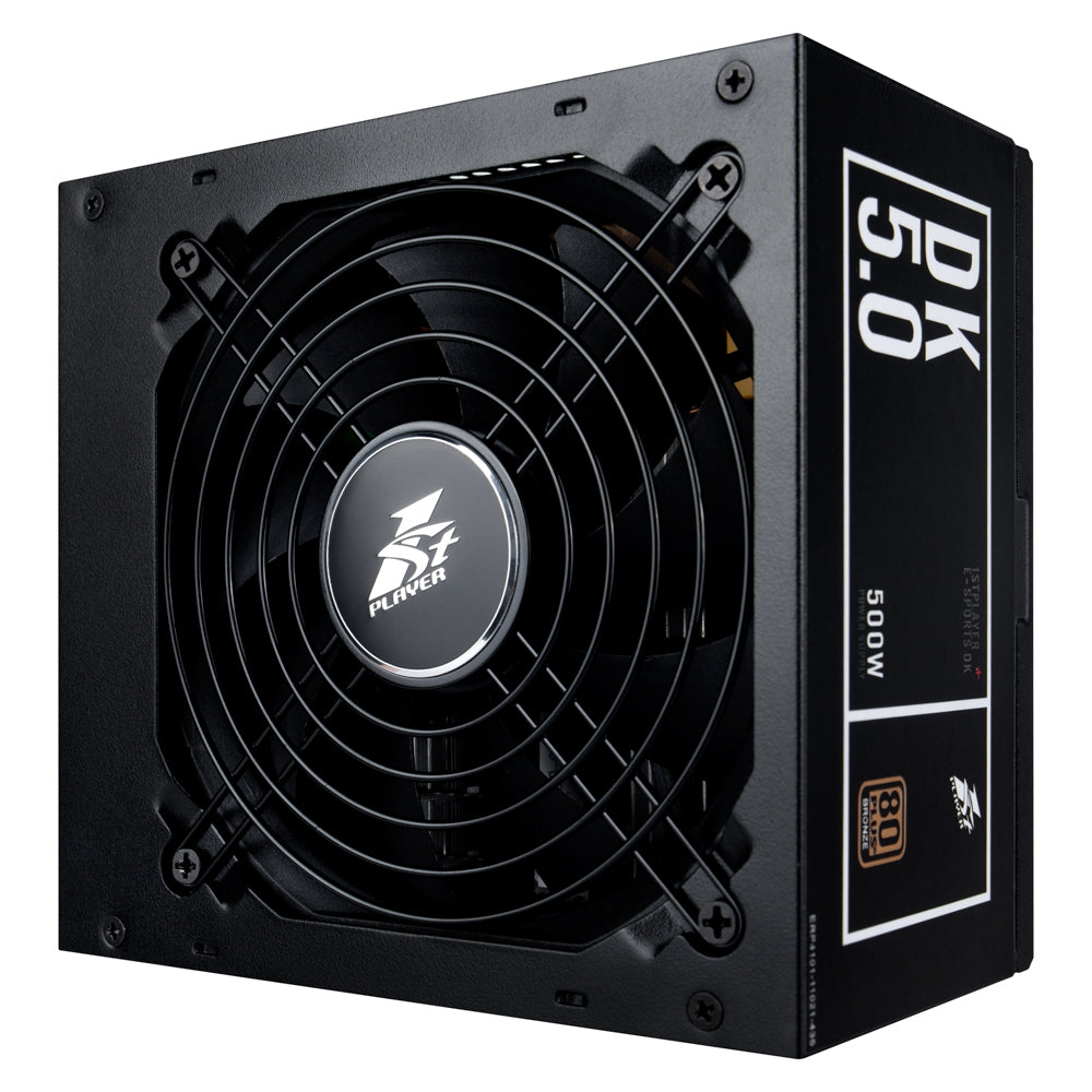 1STPLAYER DK5.0 500W Active PFC High Performance ATX Power Supply 80 Plus Bronze Certified Non-M...