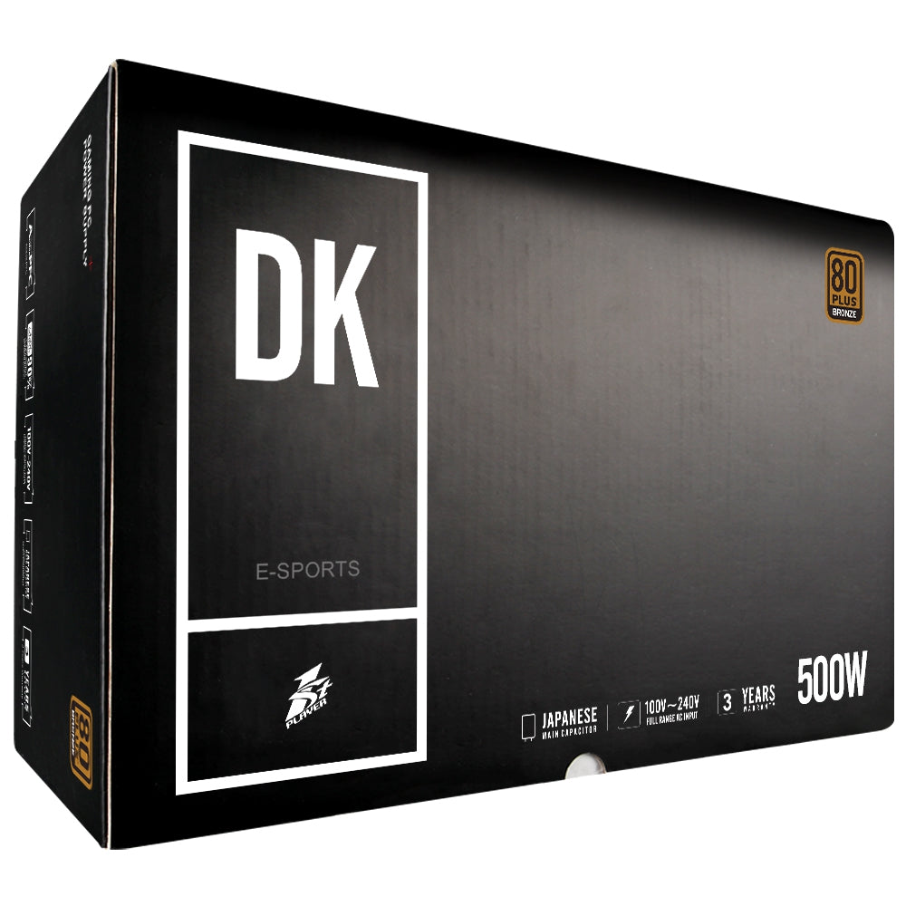 1STPLAYER DK5.0 500W Active PFC High Performance ATX Power Supply 80 Plus Bronze Certified Non-M...