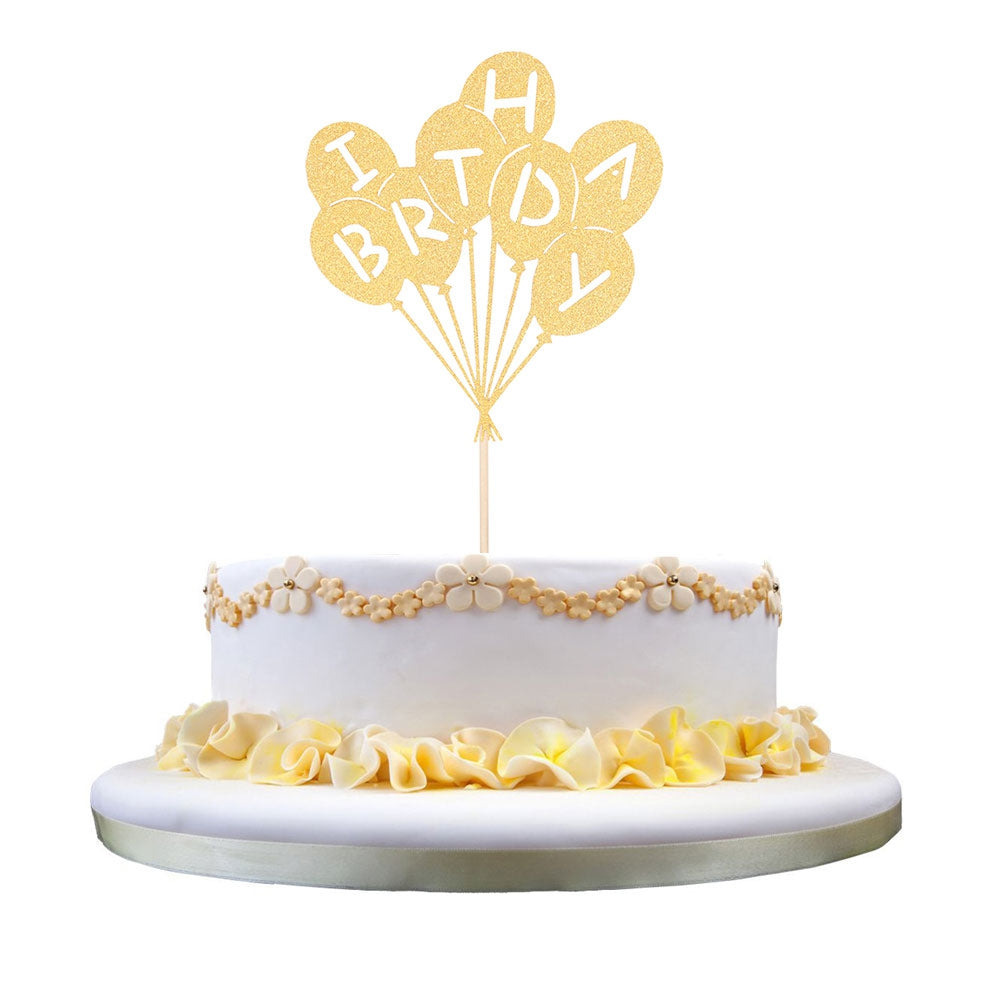 Cake Topper Novel Balloons Design Letters Pattern Design Decorative