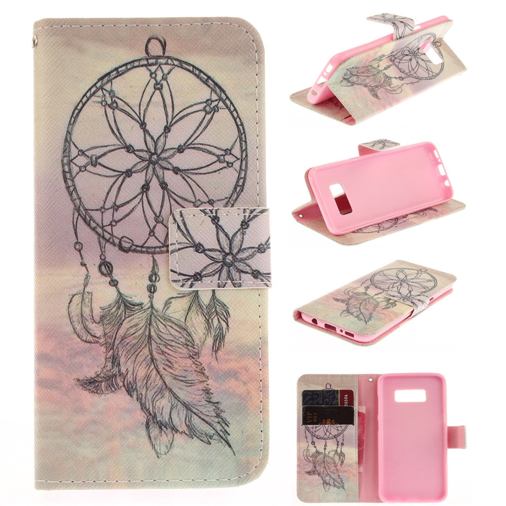 Dreamcatcher PU+TPU Leather Wallet Design with Stand and Card Slots Magnetic Closure Case for Sa...