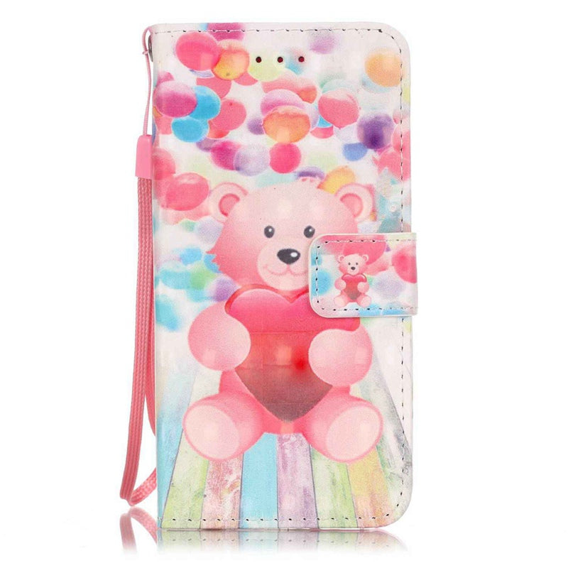Balloon Bear 3D Painted Pu Phone Case for Iphone 8 / 7