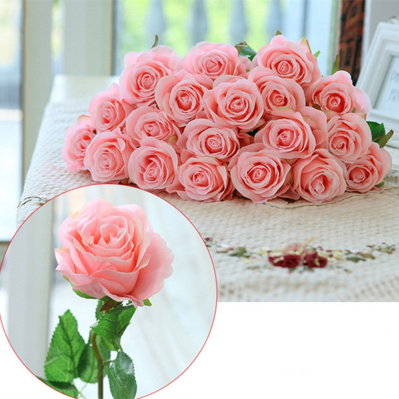 10 Branch Silk Light Pink Roses Wedding Party Decoration Home Decoration Artificial Flowers