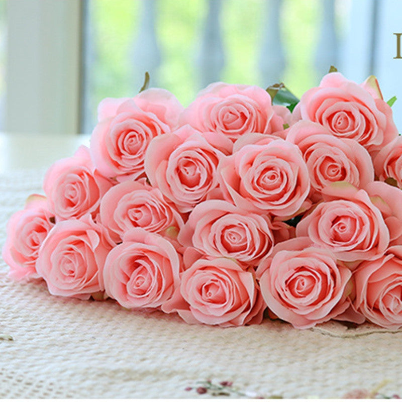 10 Branch Silk Light Pink Roses Wedding Party Decoration Home Decoration Artificial Flowers