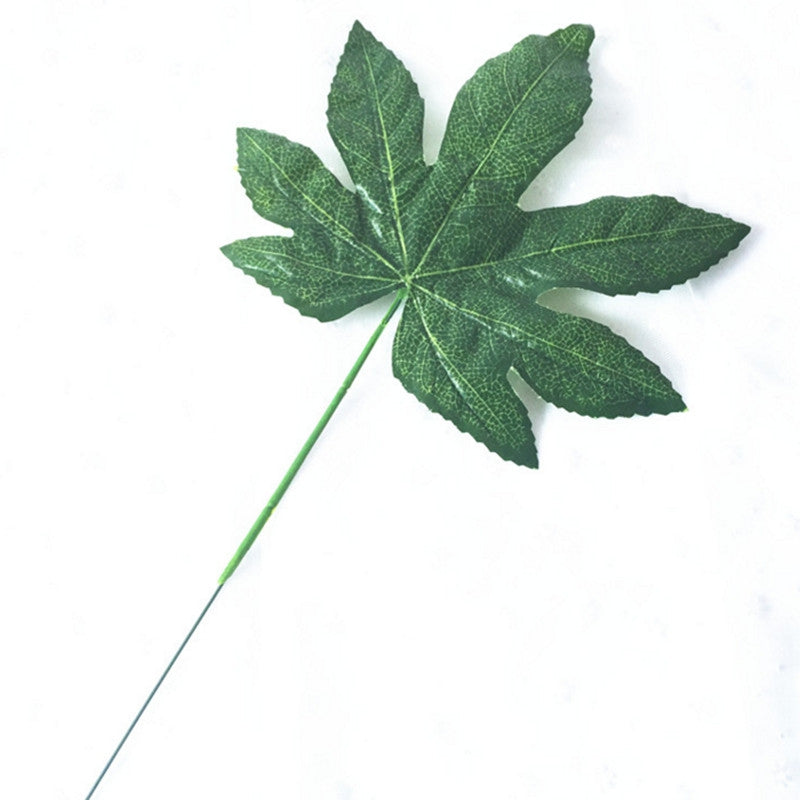 10 Branch Simulation Maple Leaf Plant Wall Decorate Flower Arrangement Artificial Flower