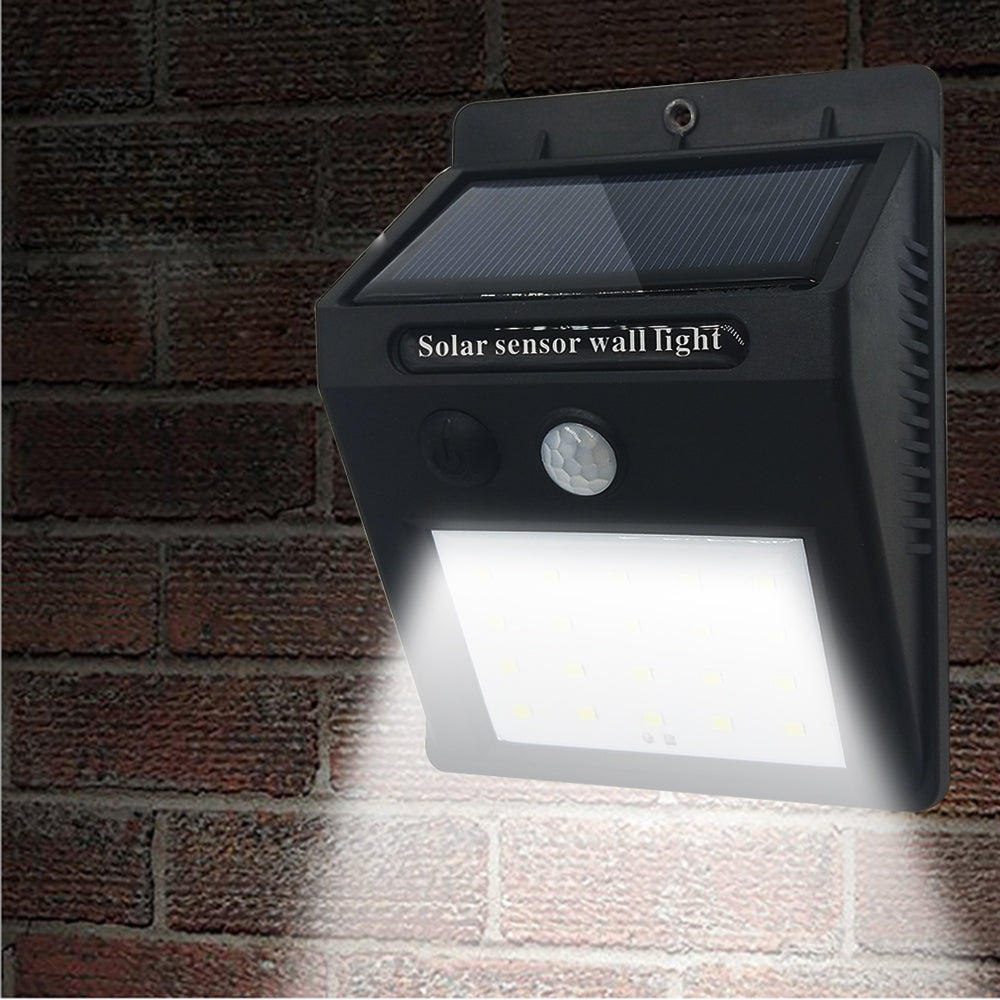 BRELONG 20LED Solar Body Sensor Wall Lamp Garden Lights