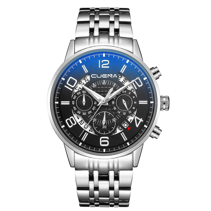 CUENA 6806G Men Fashion Steel Band Quartz Watch