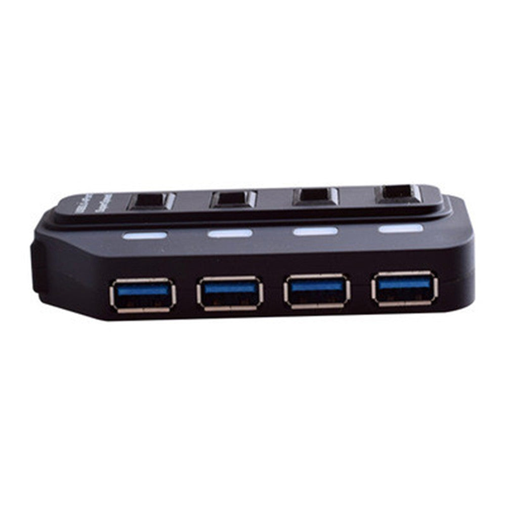 4 Ports USB 3.0 Hub Adapter with Independent Switch