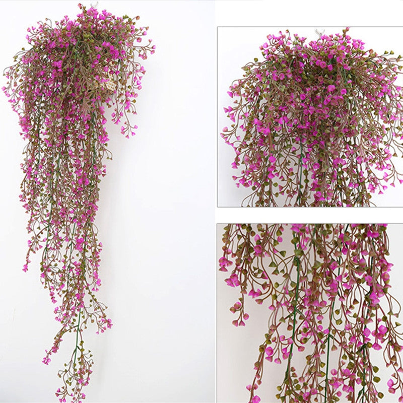 110CM Artificial Plant Rattan Hanging Basket Flower Artificial Flower