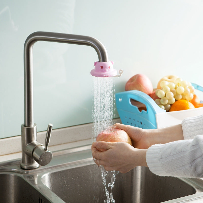 DIHE Cute Cartoon Water Faucet Filtration Sprinkler Saves Water