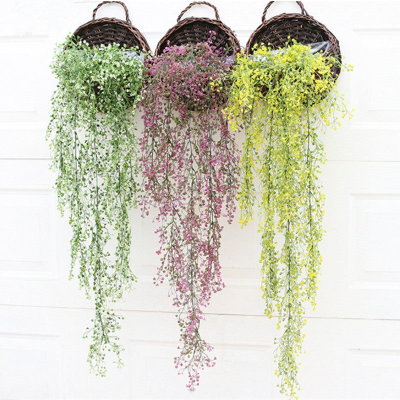 110CM Artificial Plant Rattan Hanging Basket Flower Artificial Flower