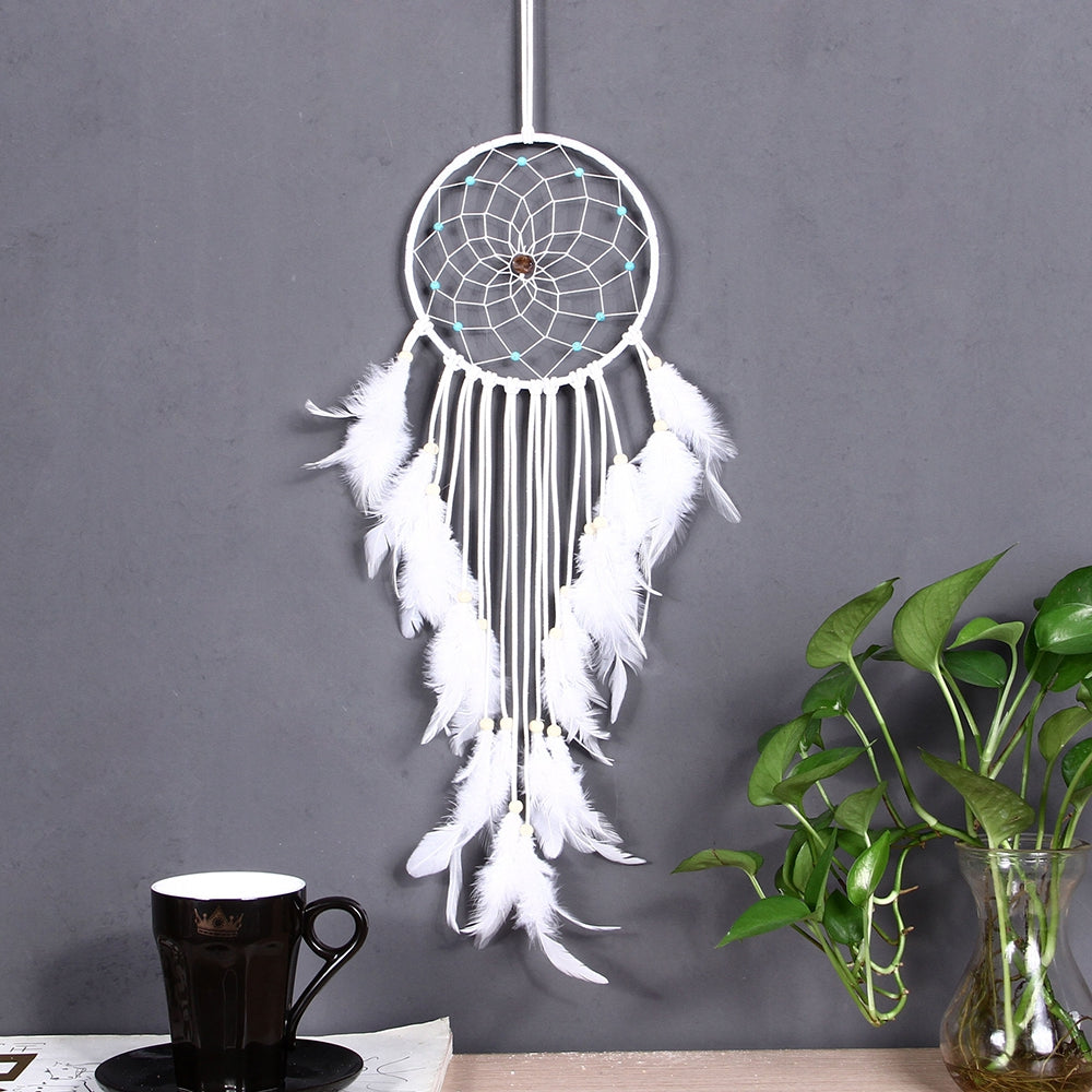 Bosnia Style Dreamcatcher with Feather Polycyclic Dream Catcher Wall Hanging Decoration Pendant ...