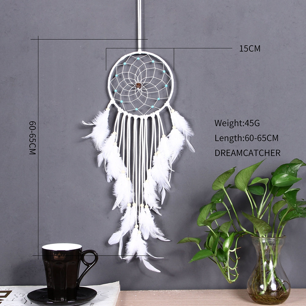 Bosnia Style Dreamcatcher with Feather Polycyclic Dream Catcher Wall Hanging Decoration Pendant ...