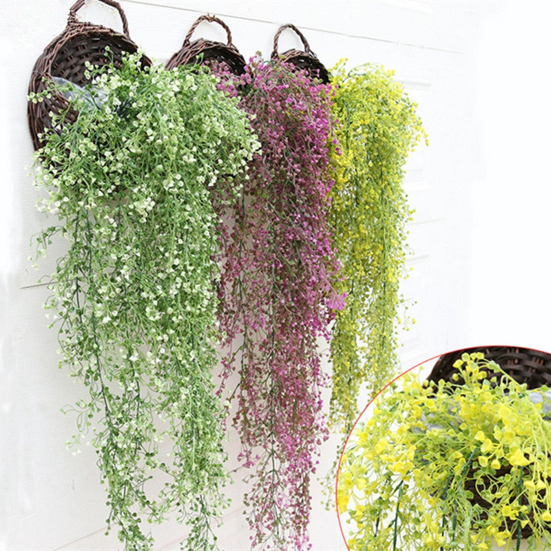 110CM Artificial Plant Rattan Hanging Basket Flower Artificial Flower