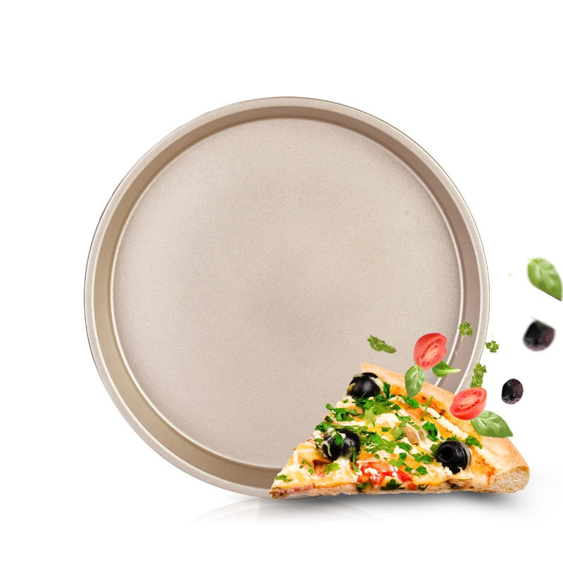 DIHE 9Inch Carbon Steel Pizza Pan One Design Rugged and Durable