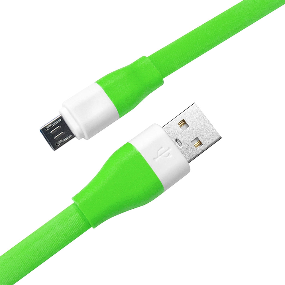 1.2M Micro USB 2.0 Cable Sync Charging Flat Noodle Mobile Phone Cables for Android Samsung Huawe...