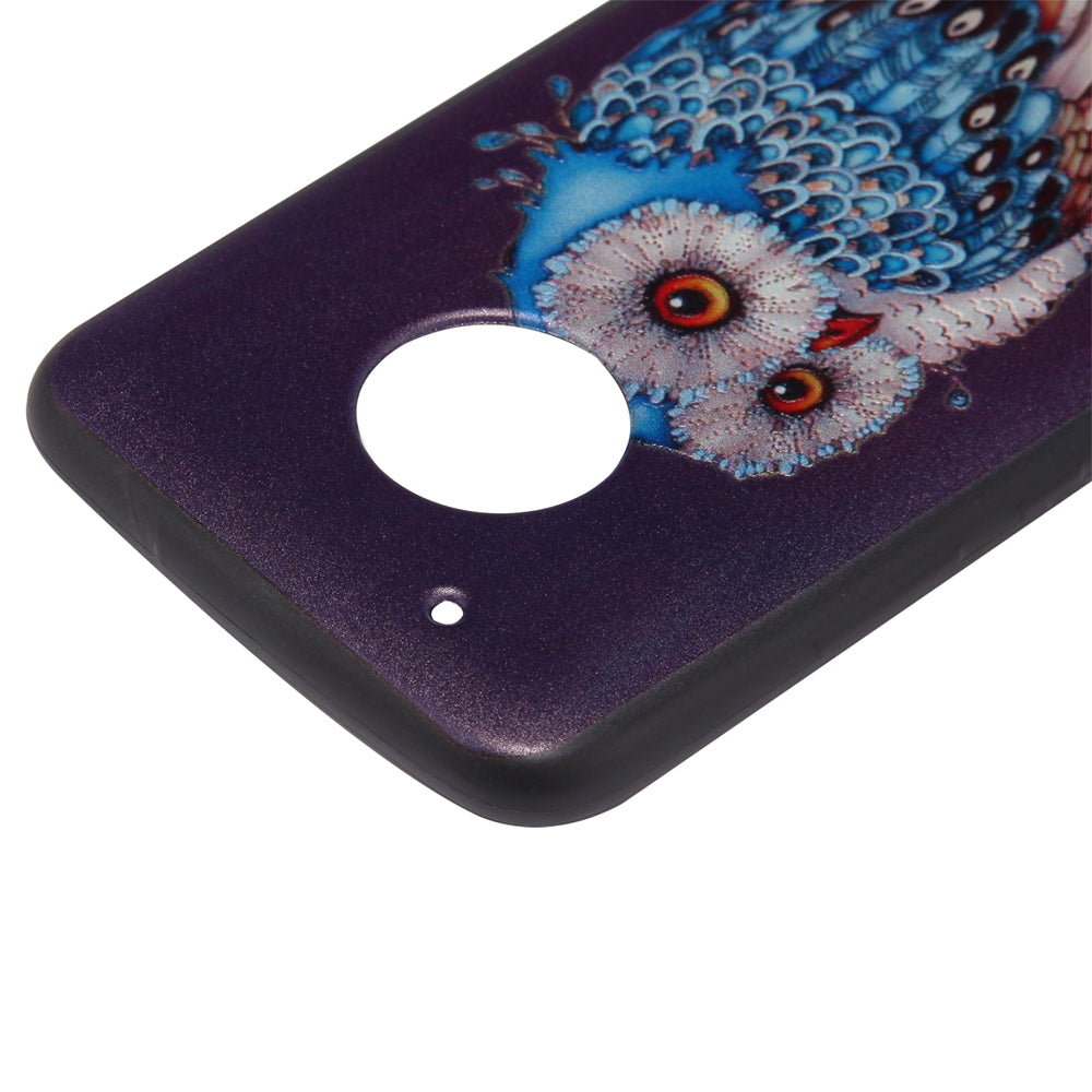 3D Embossed Color Pattern TPU Soft Back Case for Motorola Moto G5 Plus