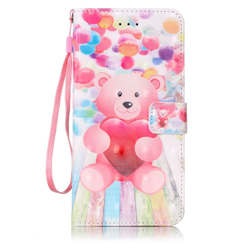 Balloon Bear 3D Painted Pu Phone Case for Iphone 8 Plus / 7 Plus