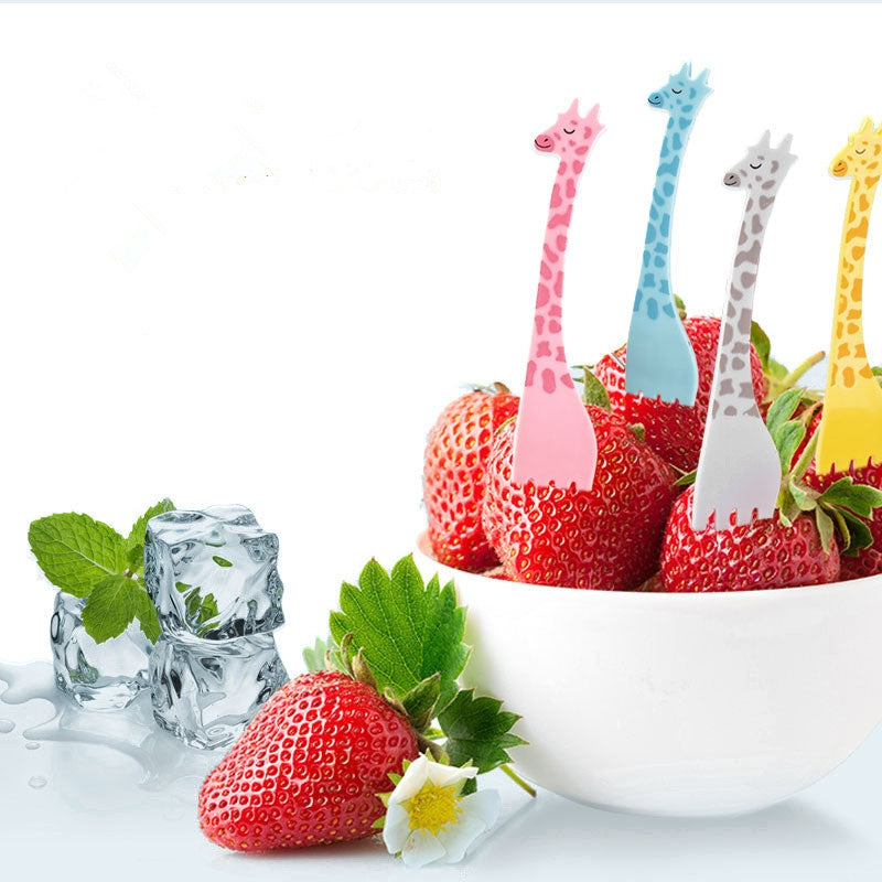 Cute Animal Shape Fruit Fork for Birthday Party 12PCS