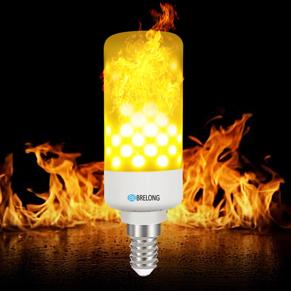 BRELONG LED Flame Light Bulb Emulation Flaming Decorative Lamp - E14