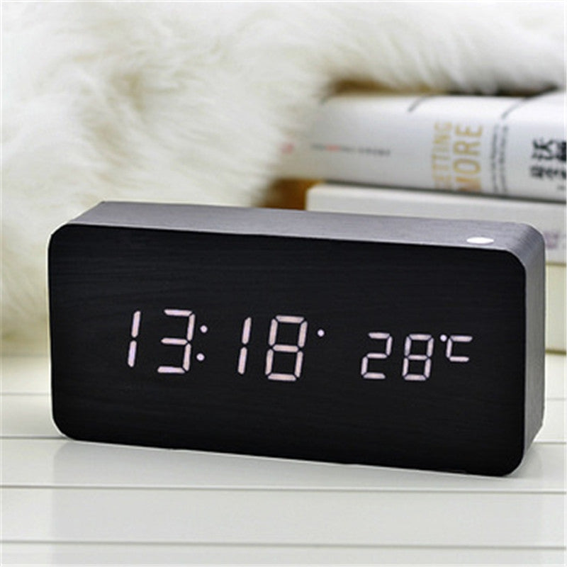 Creative Home Bedside Wooden Style Clock