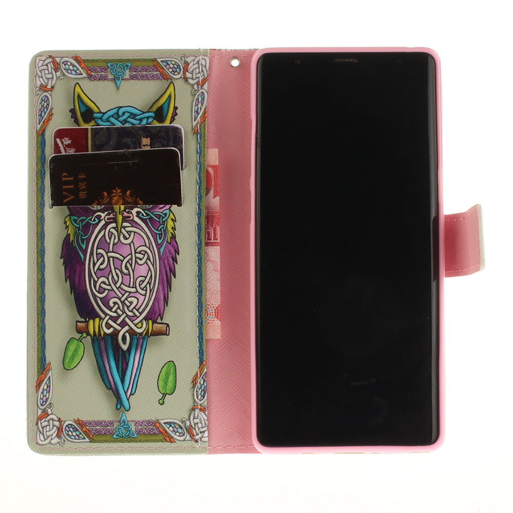 Card Holder Wallet with Stand Flip Magnetic Pattern Full Body Case Cover Owl Hard Pu+Tpu Leather...