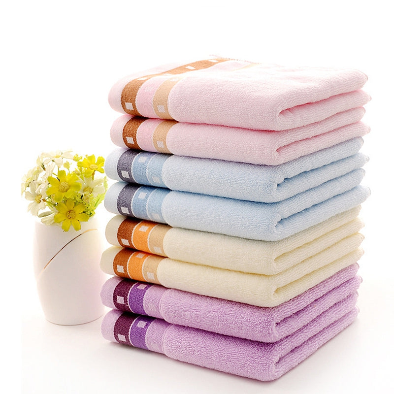 1 Pc Towel Simple Solid Color Thick Home Use Towel Gift Towel
