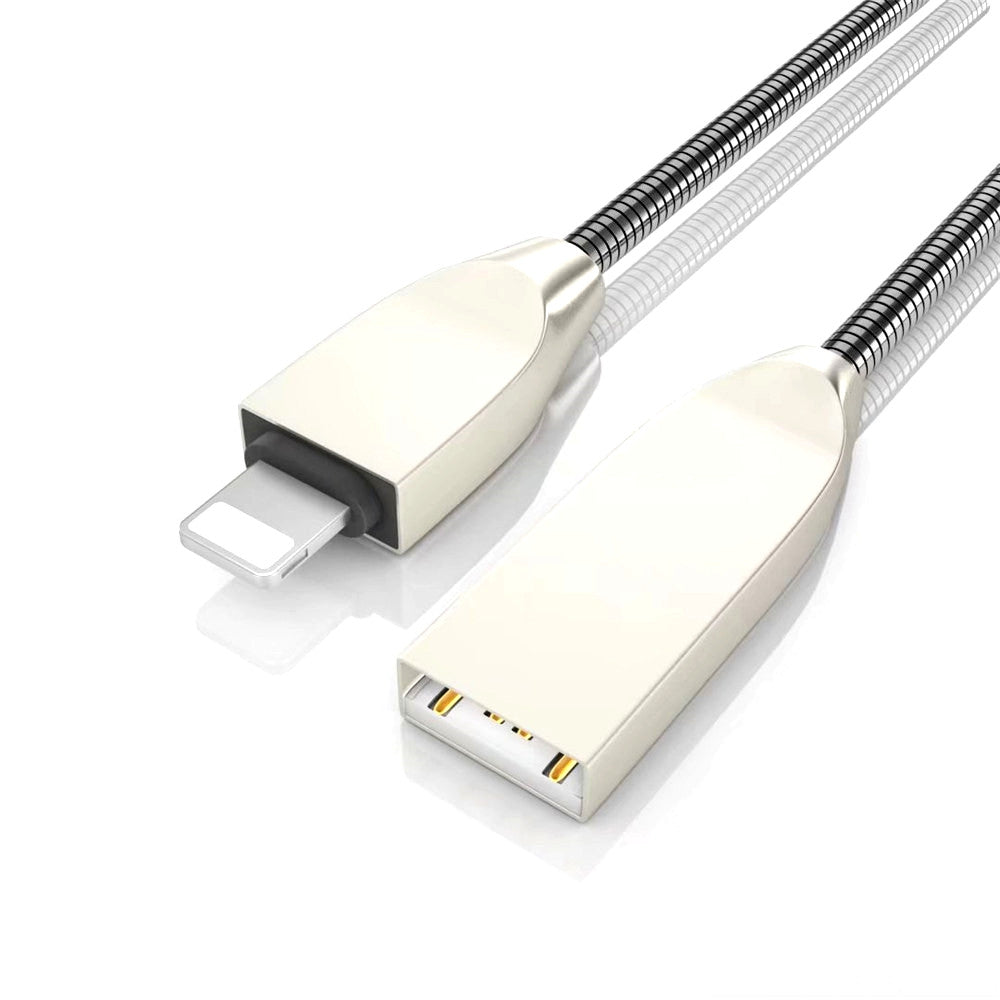 1 M Zinc Alloy 8 Pin Fast Data Charging Cable for Apple Devices