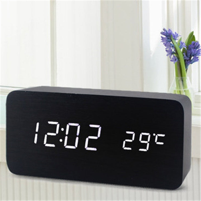 Creative Home Bedside Wooden Style Clock