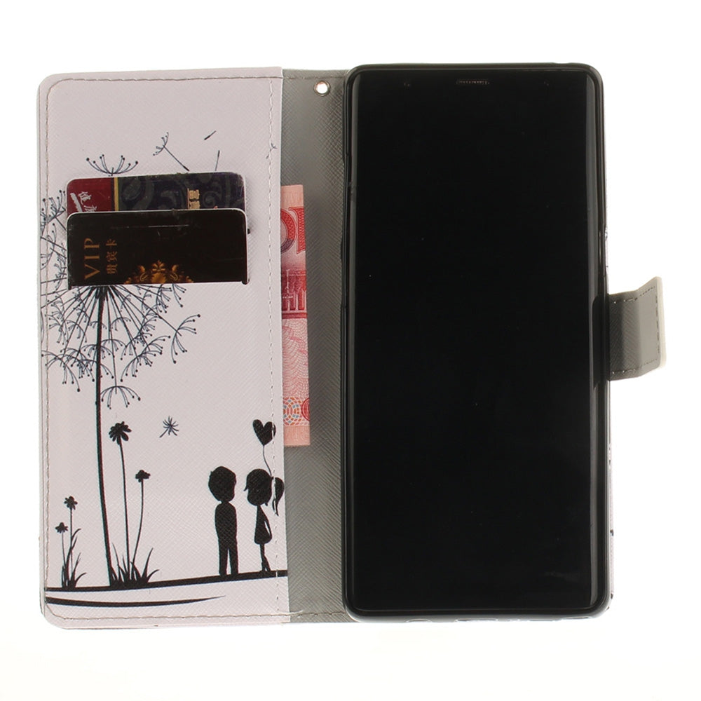 Card Holder Wallet with Stand Flip Magnetic Pattern Full Body Case Cover Dandelion And Lovers Pu...