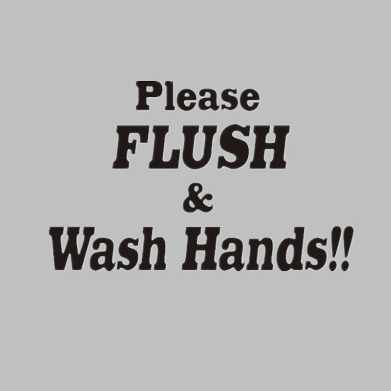 DSU FILSH & WASH HANDS Toilet Bathroom Funny Vinyl Stickers Home Decor