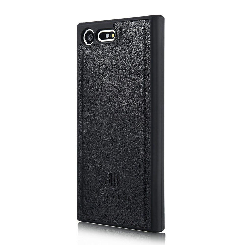 DG.MING Cow Leather Separable Back Case with Magnetic Button Flip Wallet Case for Sony Xperia X ...