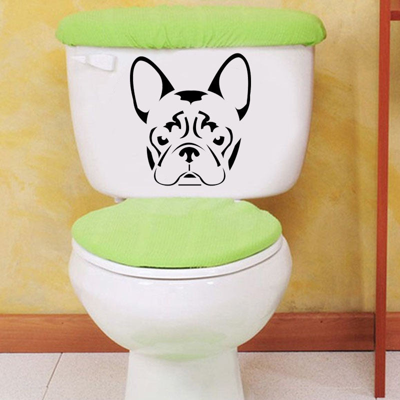 DSU French BullDog Frenchie Face Head Vinyl Decal Toilet Stickers Home Decor