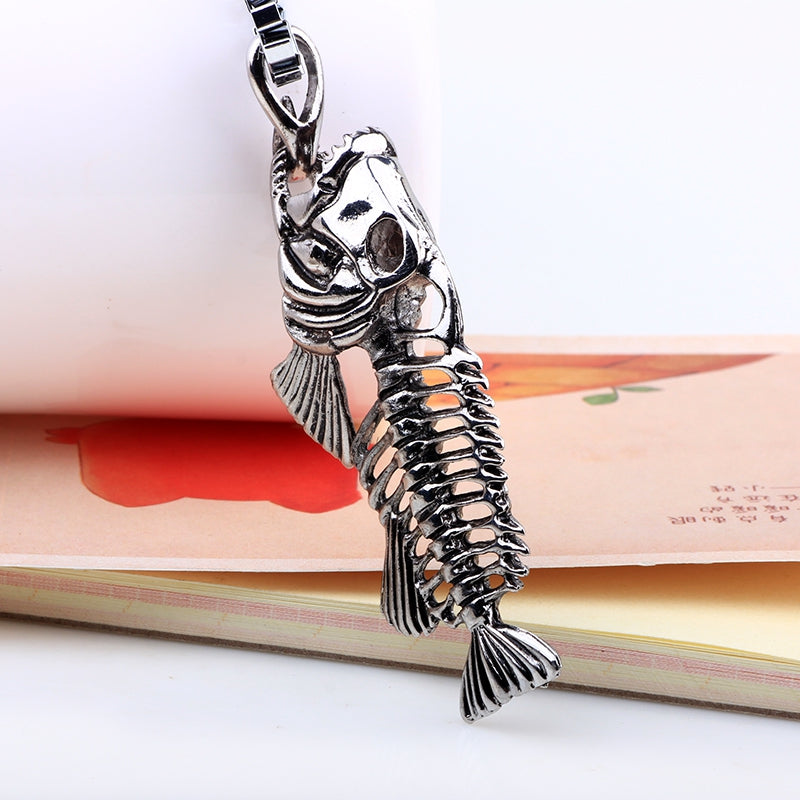 Devil Fish Bones Pendant Necklace Male