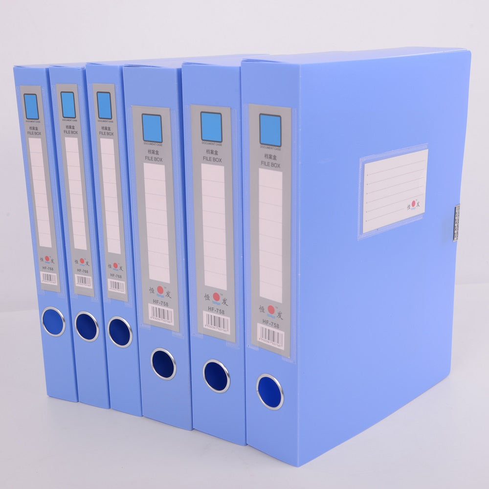 A4 File Box 3.5CM Plastic  Light Blue PP  New Material