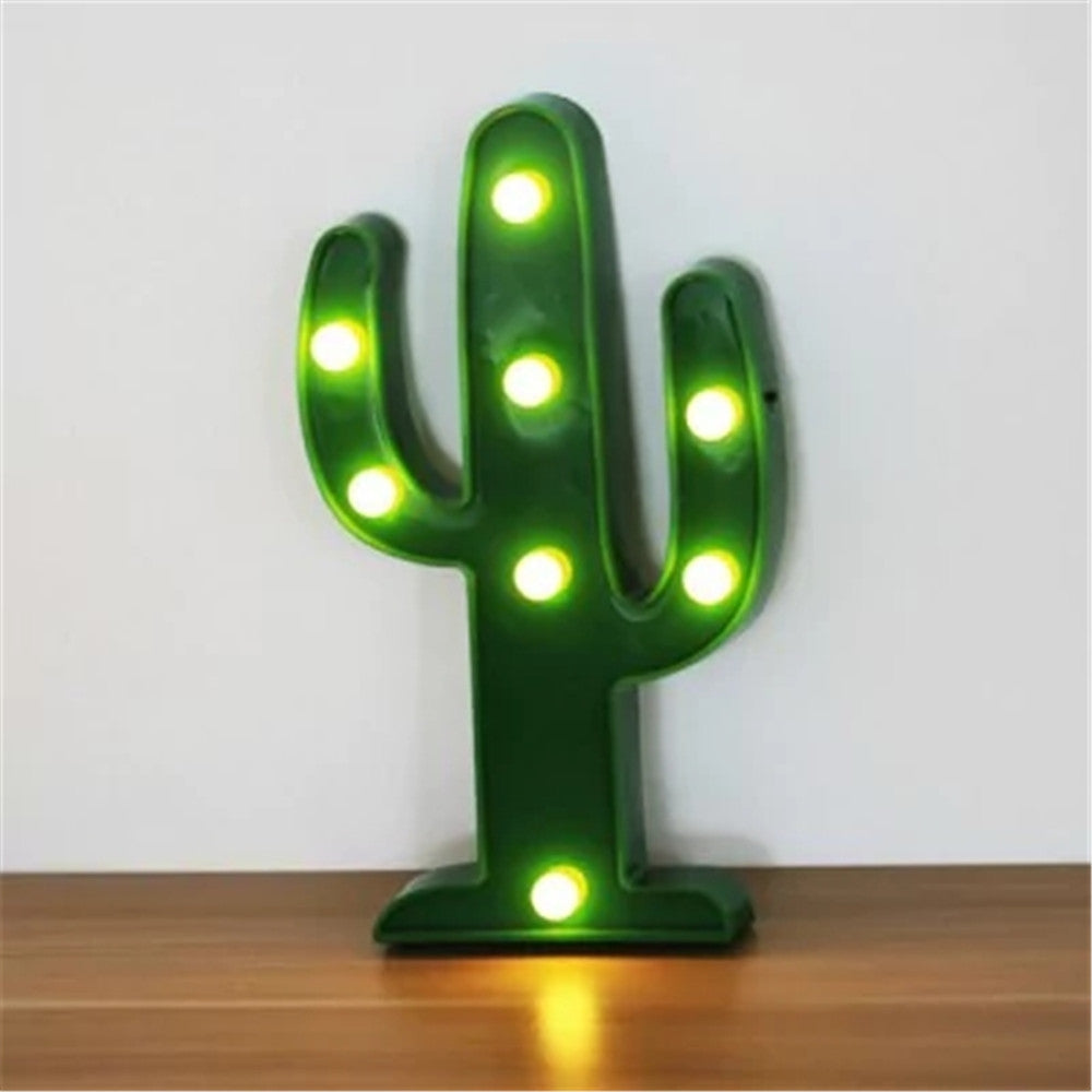 3D LED  Cactus Table Lamp For Decorations Party Small Night Light