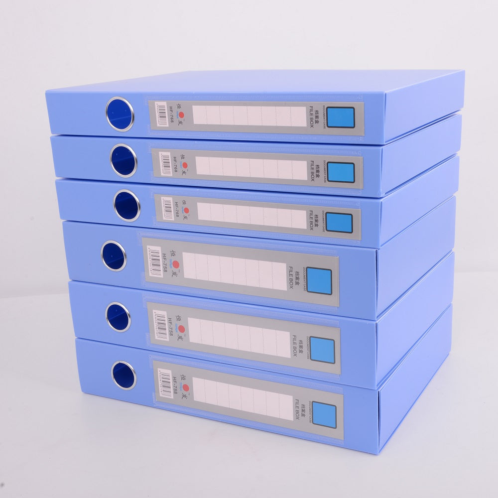 A4 File Box 3.5CM Plastic  Light Blue PP  New Material