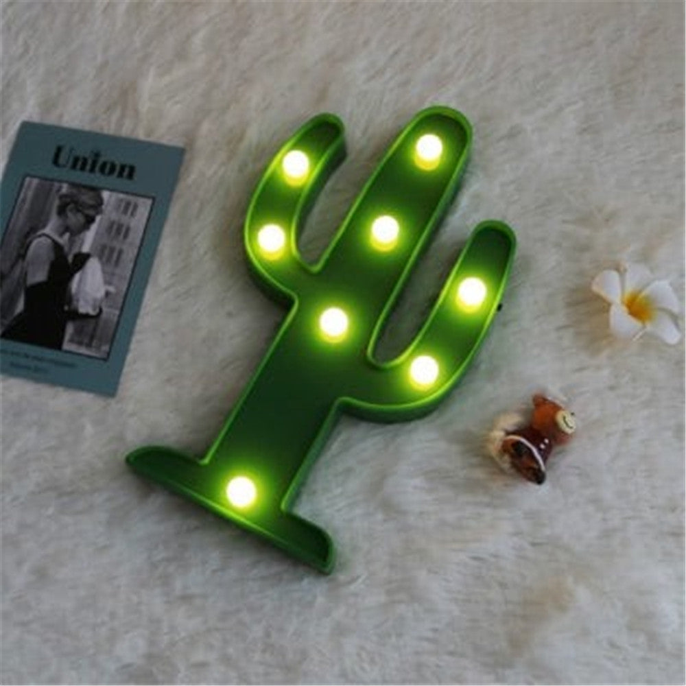 3D LED  Cactus Table Lamp For Decorations Party Small Night Light