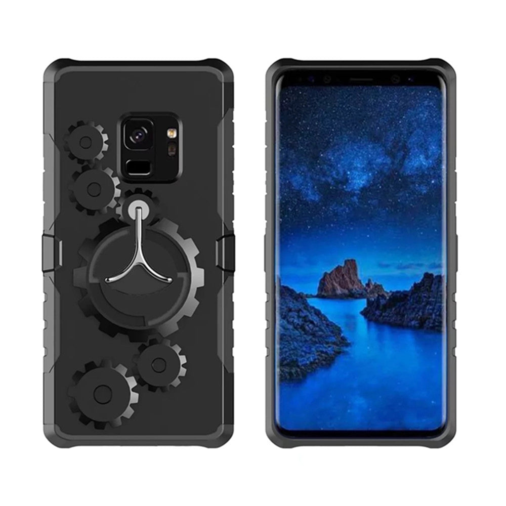 Cover Case for Samsung Galaxy S9 Plus Mechanical Gears Ring Scratch Slim Thin Protection Armband