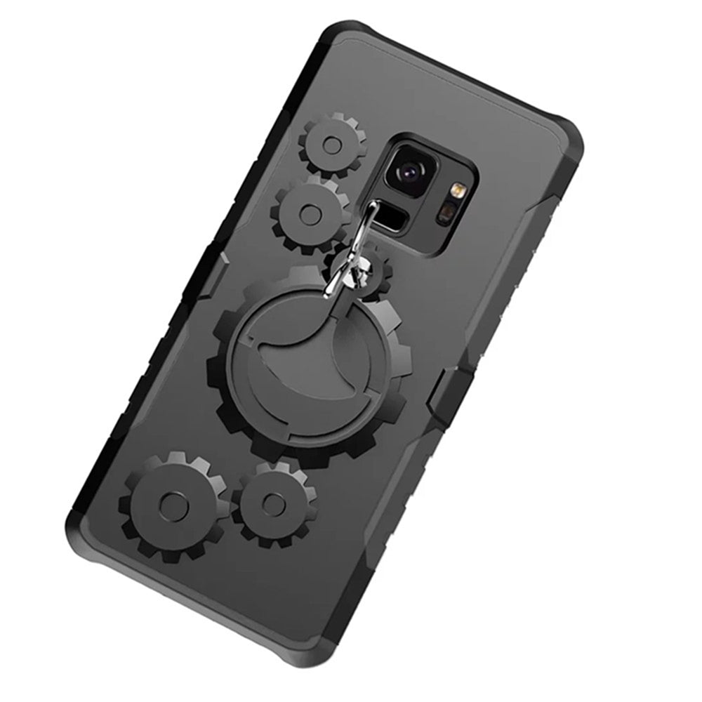 Cover Case for Samsung Galaxy S9 Plus Mechanical Gears Ring Scratch Slim Thin Protection Armband