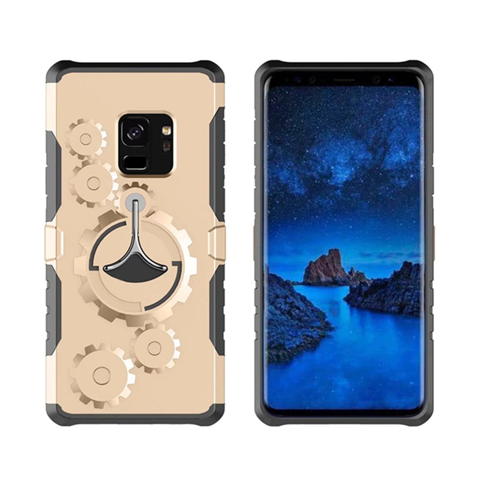 Cover Case for Samsung Galaxy S9 Plus Mechanical Gears Ring Scratch Slim Thin Protection Armband