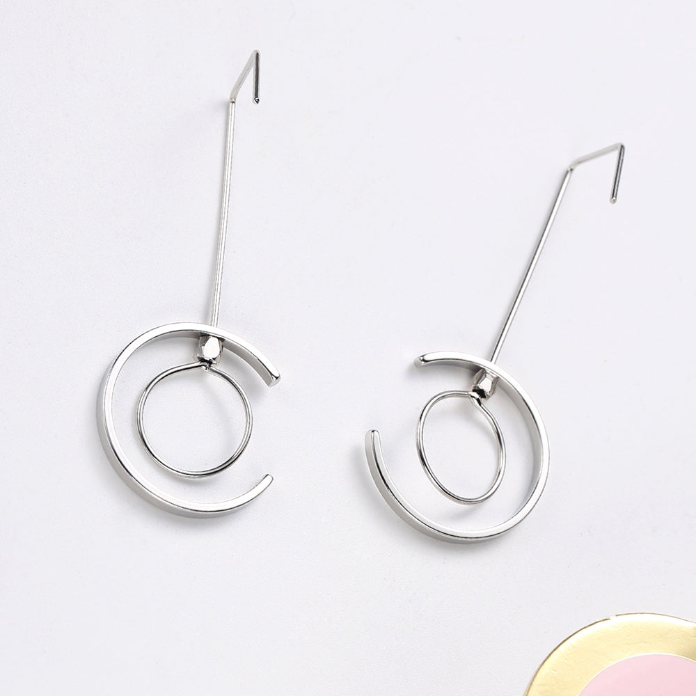 2017 Fashion Simple Style C Arc Geometric Drop Earrings Gold Plated Jewelry