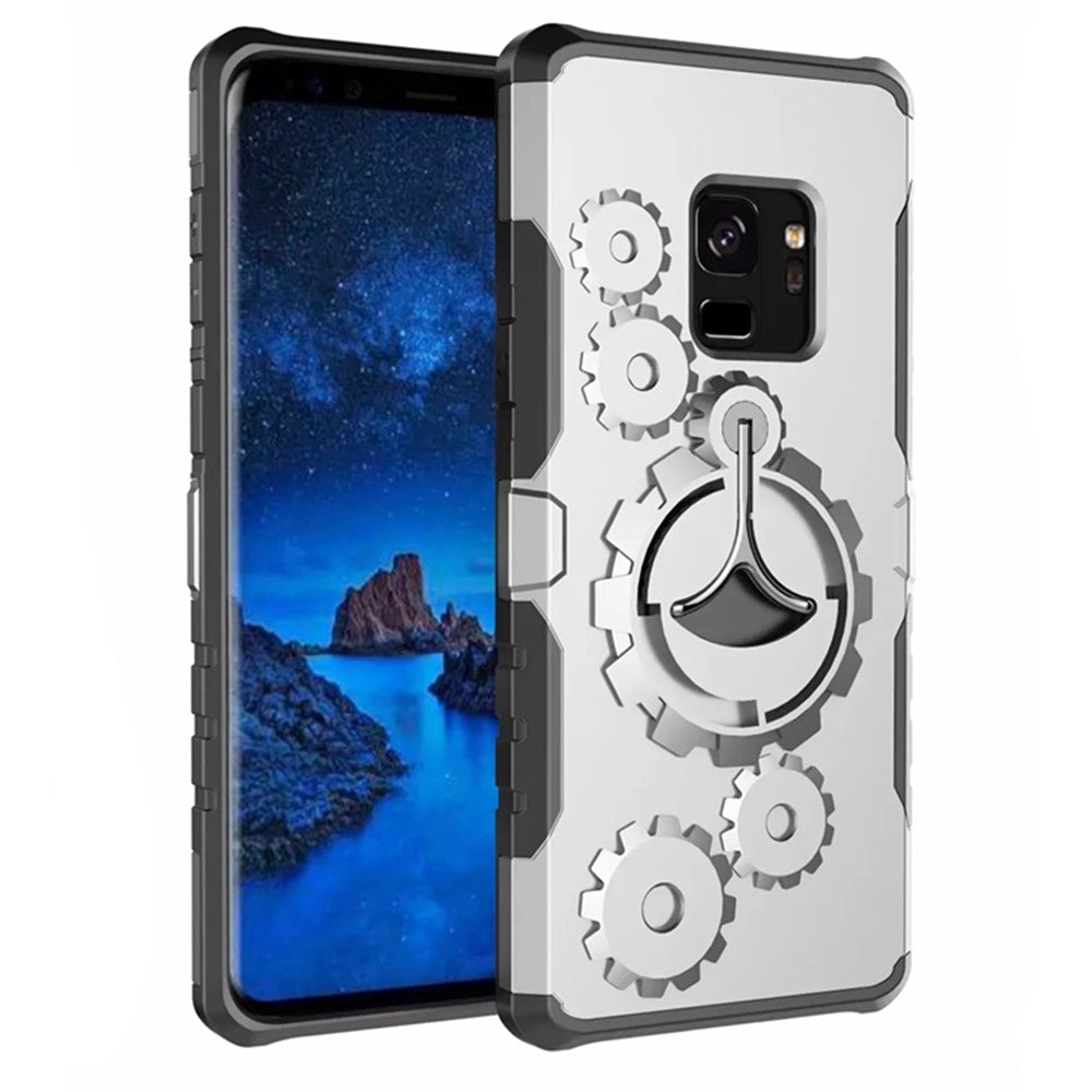 Cover Case for Samsung Galaxy S9 Plus Mechanical Gears Ring Scratch Slim Thin Protection Armband