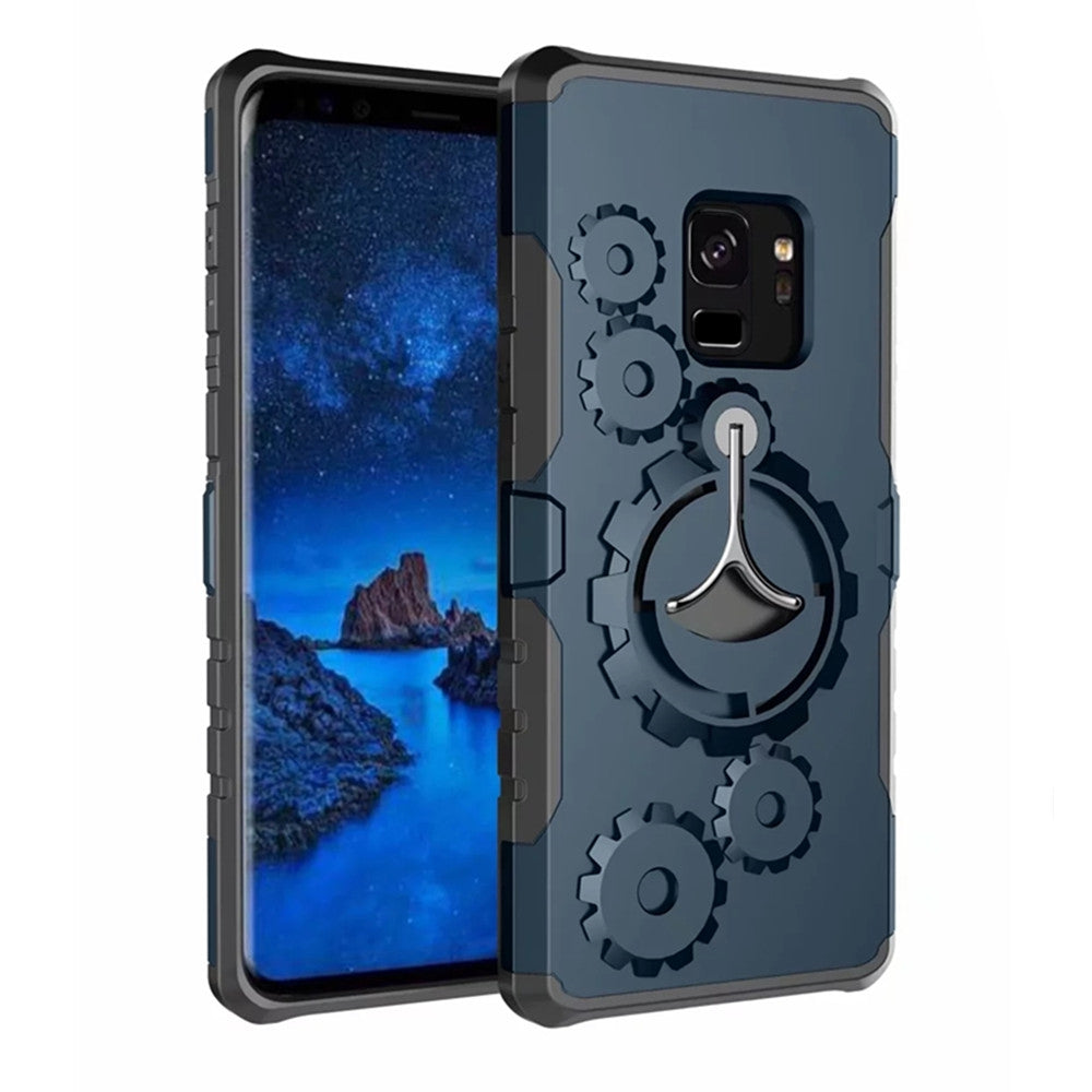 Cover Case for Samsung Galaxy S9 Plus Mechanical Gears Ring Scratch Slim Thin Protection Armband