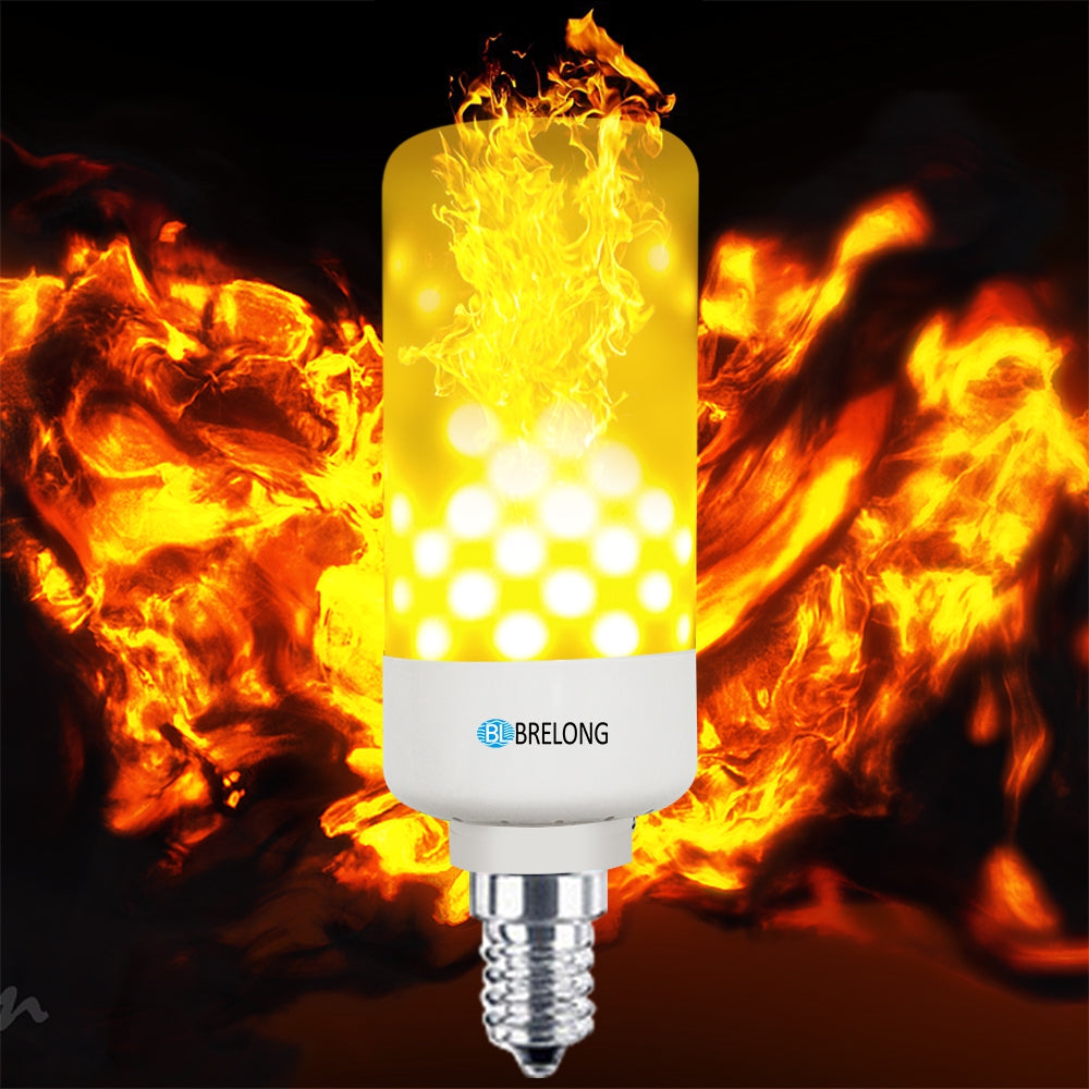 BRELONG LED Flame Light Bulb Emulation Flaming Decorative Lamp