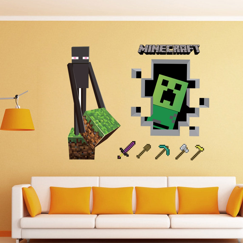Color Tools Game 3D Wall Sticker for Home Decoration