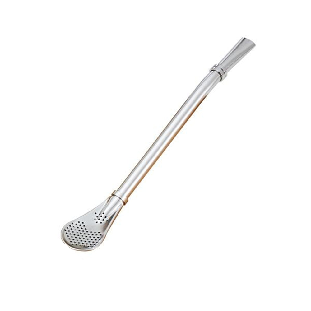 304 Simple Stainless Steel Straw Filter Spoon 16cm 2PCS
