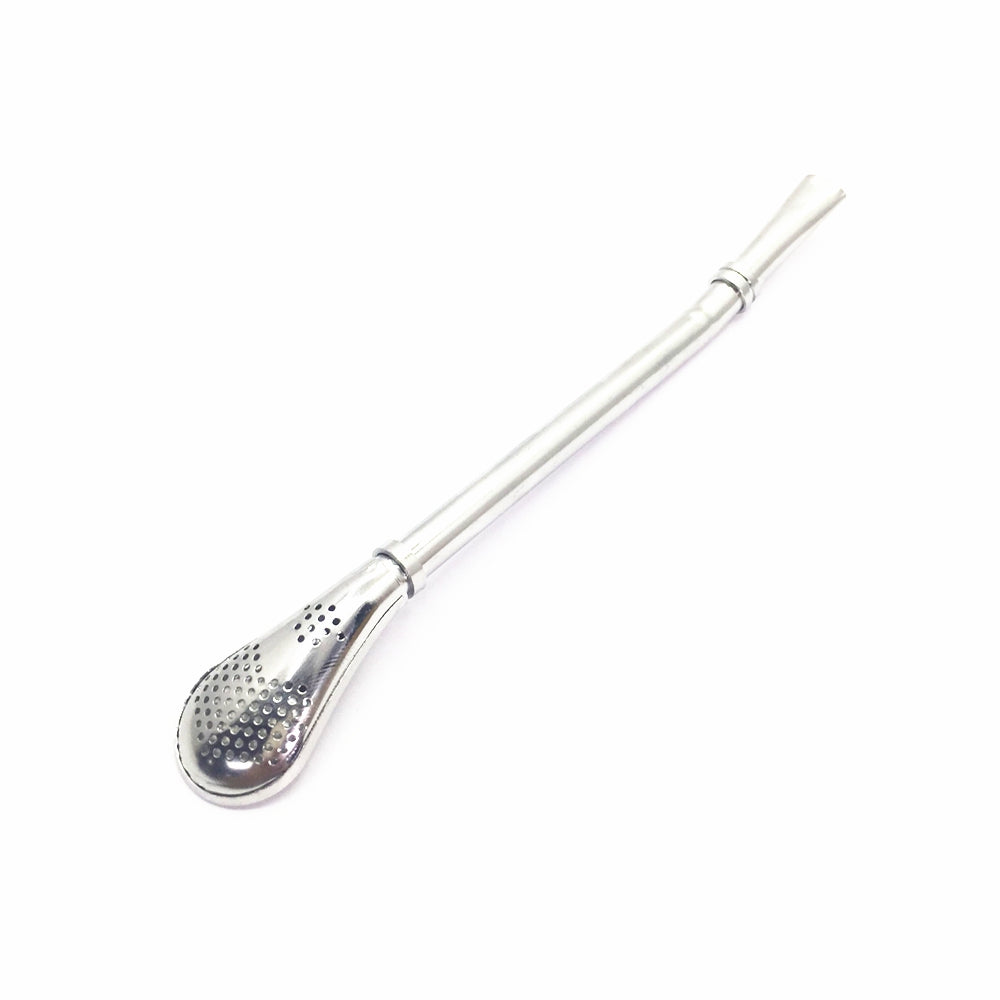 304 Simple Stainless Steel Straw Filter Spoon 16cm 2PCS